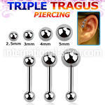 hexab straight barbells surgical steel 316l tragus