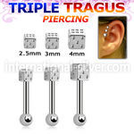hexfd straight barbells surgical steel 316l tragus