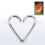 hexh seamless segment rings silver 925 ear lobe