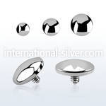 iag flat dome shaped steel dermal anchor top part
