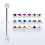 inajb5 straight barbells surgical steel 316l with acrylic parts helix