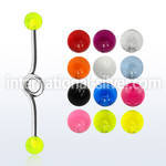 inbvb5 straight barbells surgical steel 316l with acrylic parts 