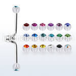 incajb5 straight barbells surgical steel 316l with acrylic parts helix