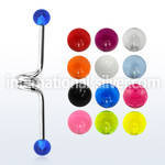 incvb5 straight barbells surgical steel 316l with acrylic parts 