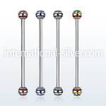 indby5 straight barbells anodized surgical steel 316l 