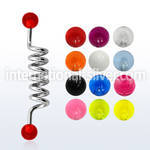 indvb5 straight barbells surgical steel 316l with acrylic parts 