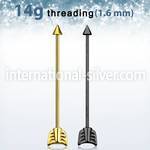 intaw straight barbells anodized surgical steel 316l 