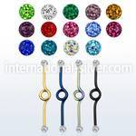 intbfr5 straight barbells anodized surgical steel 316l 