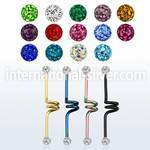 intcfr5 straight barbells anodized surgical steel 316l 
