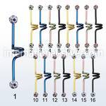 intcfr5a straight barbells anodized surgical steel 316l 