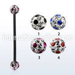 intfr5a straight barbells anodized surgical steel 316l 