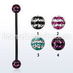 intfr5d straight barbells anodized surgical steel 316l 
