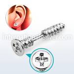 ipscrew cheaters  illusion plugs and tapers surgical steel 316l ear lobe