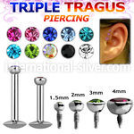 lbirc labrets lip rings surgical steel 316l tragus
