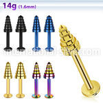 lbtxn4 labrets lip rings anodized surgical steel 316l labrets chin