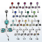 mcd392 belly rings surgical steel 316l belly button