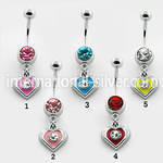 mcd408 belly rings surgical steel 316l belly button