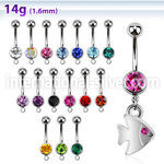 mcd445 belly rings surgical steel 316l belly button