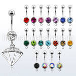 mcd575 belly rings surgical steel 316l belly button