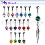mcd583 belly rings surgical steel 316l belly button