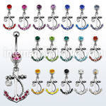 mcd589 belly rings surgical steel 316l belly button