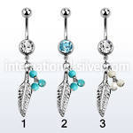 mcd601b belly rings surgical steel 316l belly button