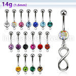 mcd624 belly rings surgical steel 316l belly button