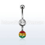 mcd626r belly rings surgical steel 316l belly button