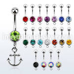 mcd632 belly rings surgical steel 316l belly button