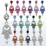 mcd668 belly rings surgical steel 316l belly button