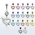 mcd678 belly rings surgical steel 316l belly button