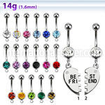 mcd686 belly rings surgical steel 316l belly button