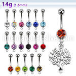 mcd697 belly rings surgical steel 316l belly button