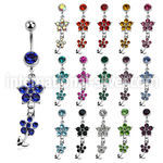 mcdfl19 belly rings surgical steel 316l belly button