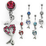 mcdhrc7 belly rings surgical steel 316l belly button