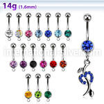 mcdhrc7 belly rings surgical steel 316l belly button