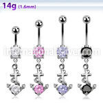 mcdz371 belly rings surgical steel 316l belly button