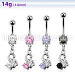 mcdz375 belly rings surgical steel 316l belly button