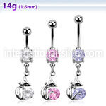 mcdz378 belly rings surgical steel 316l belly button