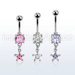 mcdzs6 belly rings surgical steel 316l belly button