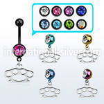 mdk376 belly rings anodized surgical steel 316l belly button