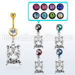 mdk572 belly rings anodized surgical steel 316l belly button