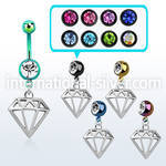 mdk575 belly rings anodized surgical steel 316l belly button