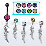 mdk653 belly rings anodized surgical steel 316l belly button
