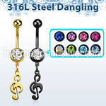 mdk709 belly rings anodized surgical steel 316l belly button