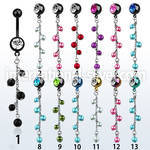 mdkdpr7 belly rings anodized surgical steel 316l belly button