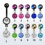 mdkfr8 belly rings anodized surgical steel 316l belly button