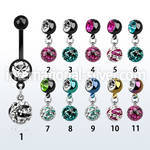 mdkfr8c belly rings anodized surgical steel 316l belly button