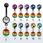 mdkfr8r belly rings anodized surgical steel 316l belly button