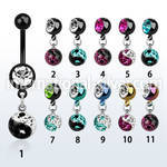 mdkfr8y belly rings anodized surgical steel 316l belly button